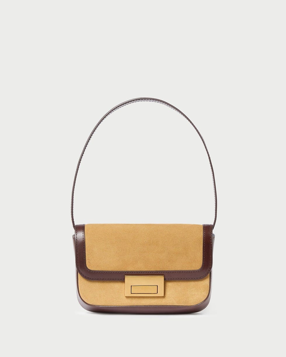 Stefania Hazel Suede Baguette Bag