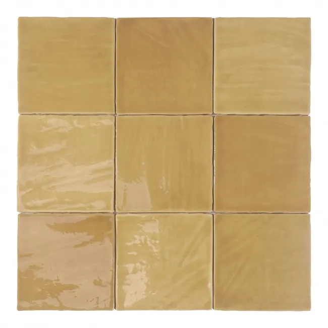 Azulejo amarillo mostaza brillante