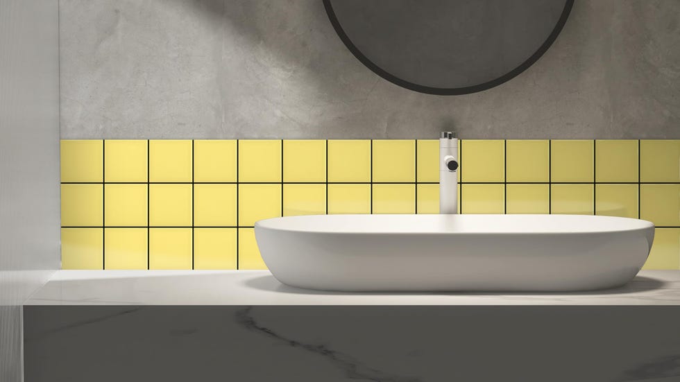 Azulejo de color amarillo