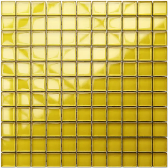 Mosaico de vidrio amarillo