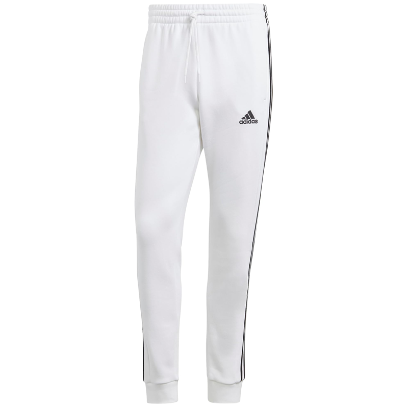 Essentials 3-stripe fleece pants with a tapered waist