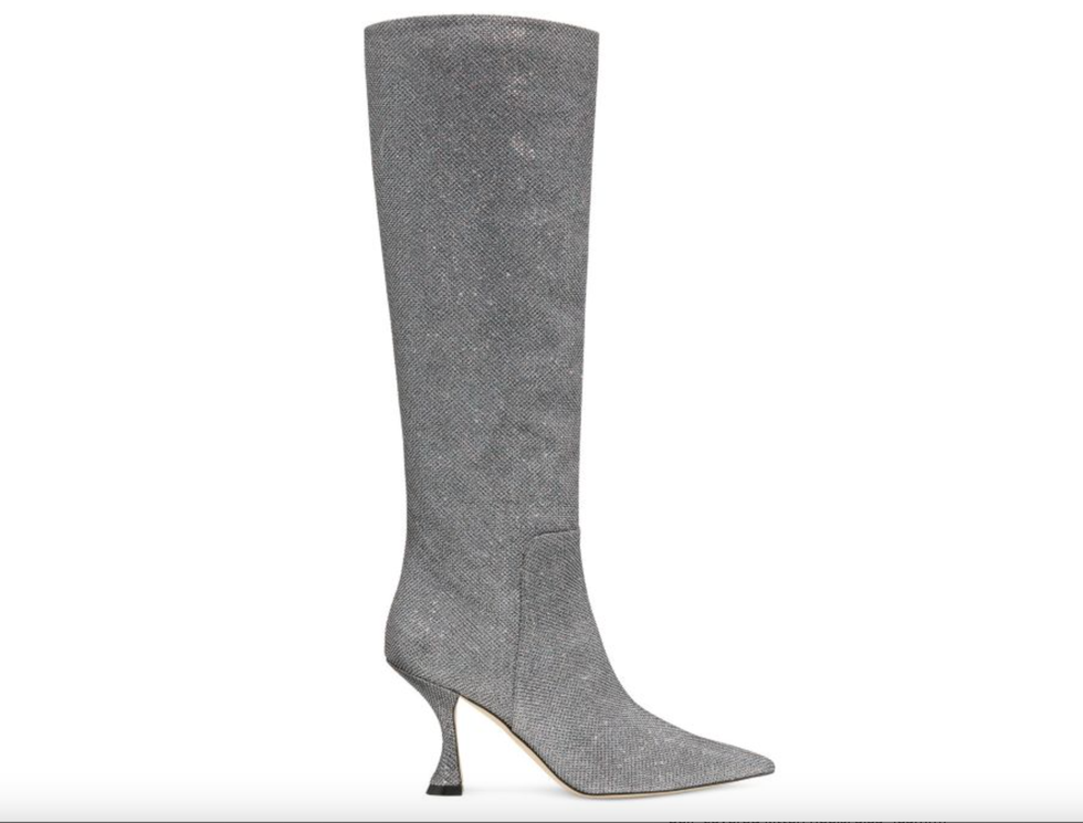 Stuart Weitzman Xcurve 85MM Textured Slouch Knee High Boots