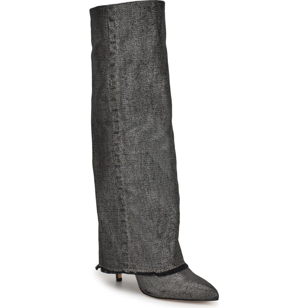 Nine West Rhoreee Knee High Boot in Silver