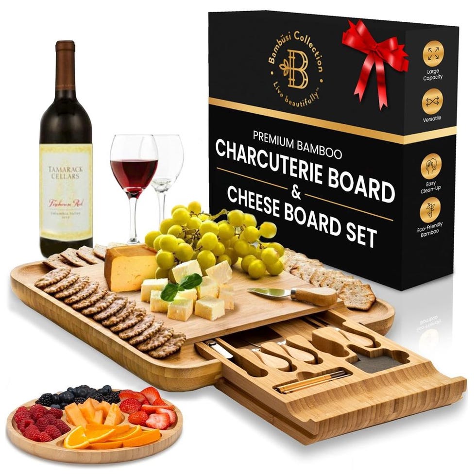 Premium Bamboo Cheese Board Set