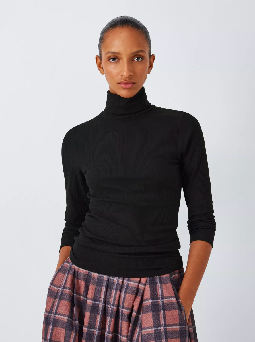 John Lewis Rib Roll Neck Jumper