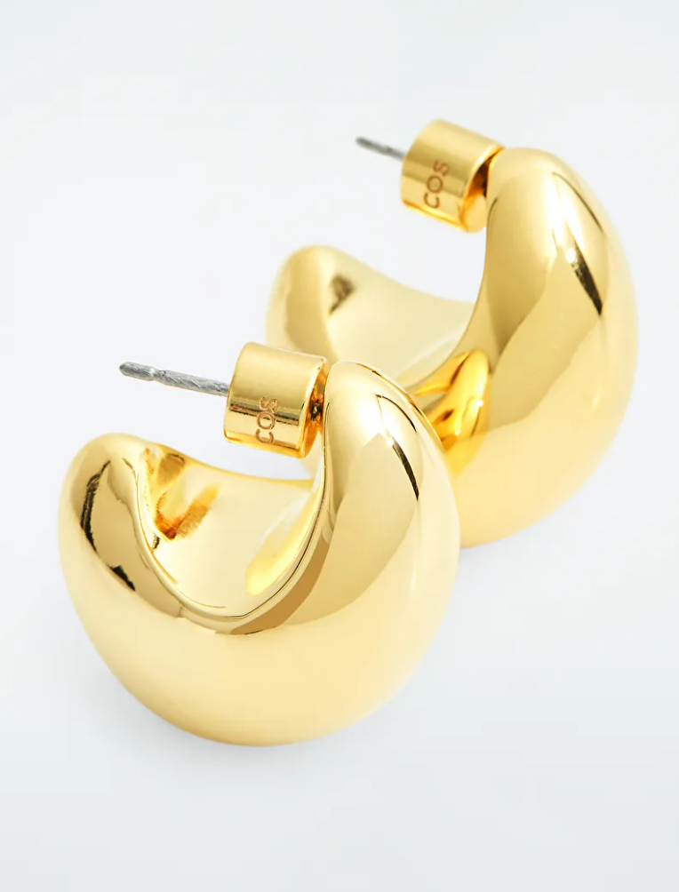 Curved domed earrings