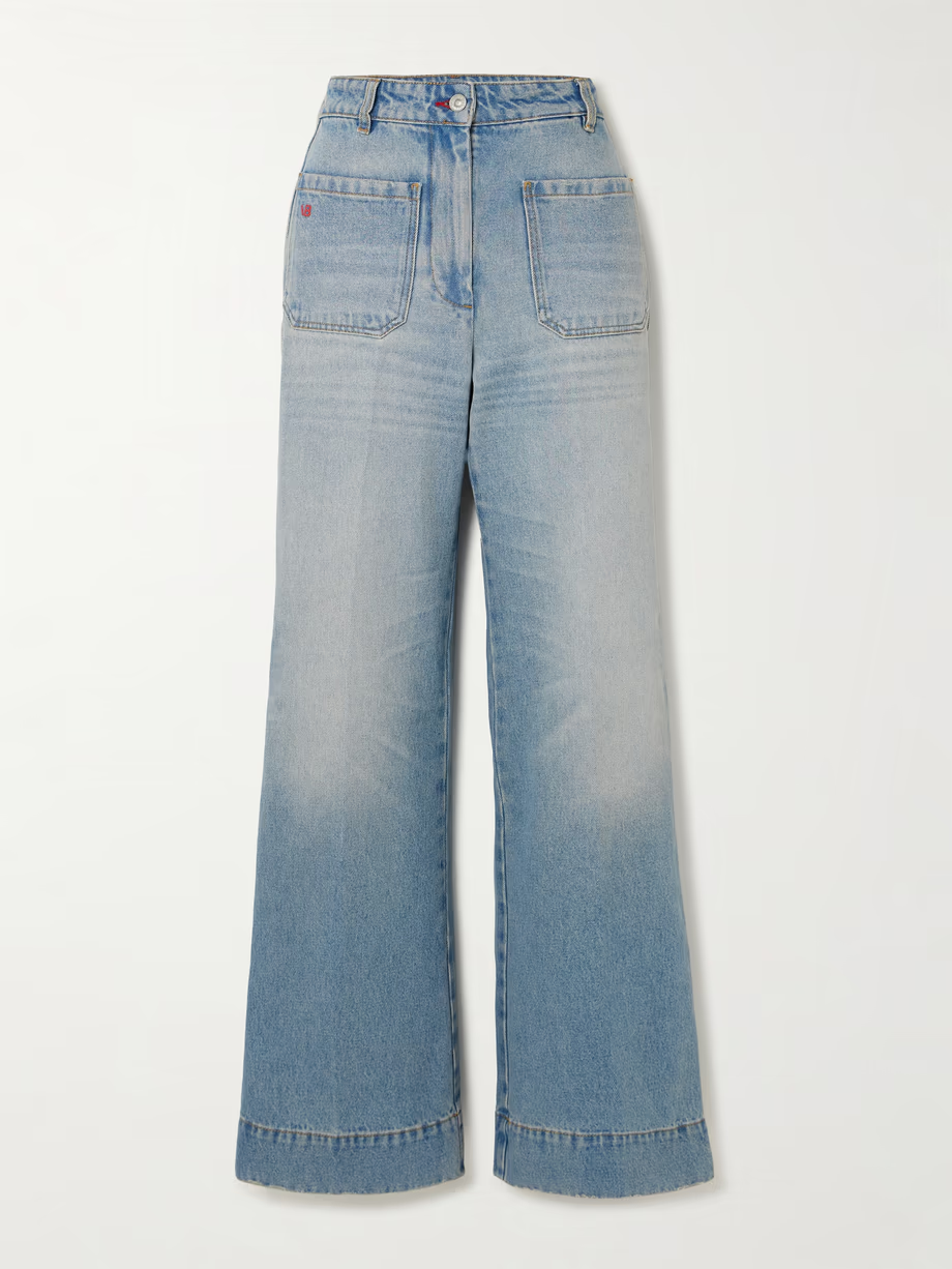 Alina embroidered wide-leg jeans