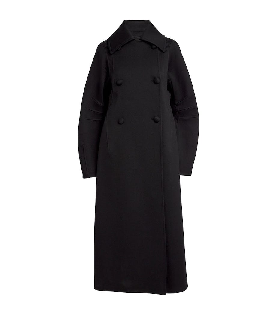 Virgin wool-blend coat