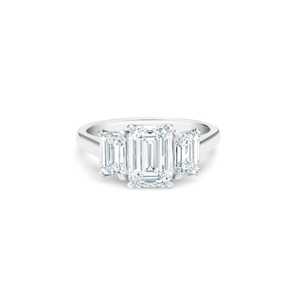 DB Classic Trio Emerald-Cut Diamond Ring