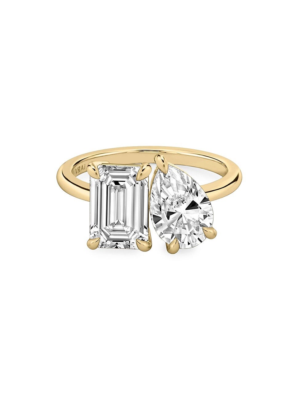 Toi Et Moi 18K Yellow Gold & 3.50 TCW Lab-Grown Diamond Engagement Ring - Yellow Gold - Size 7