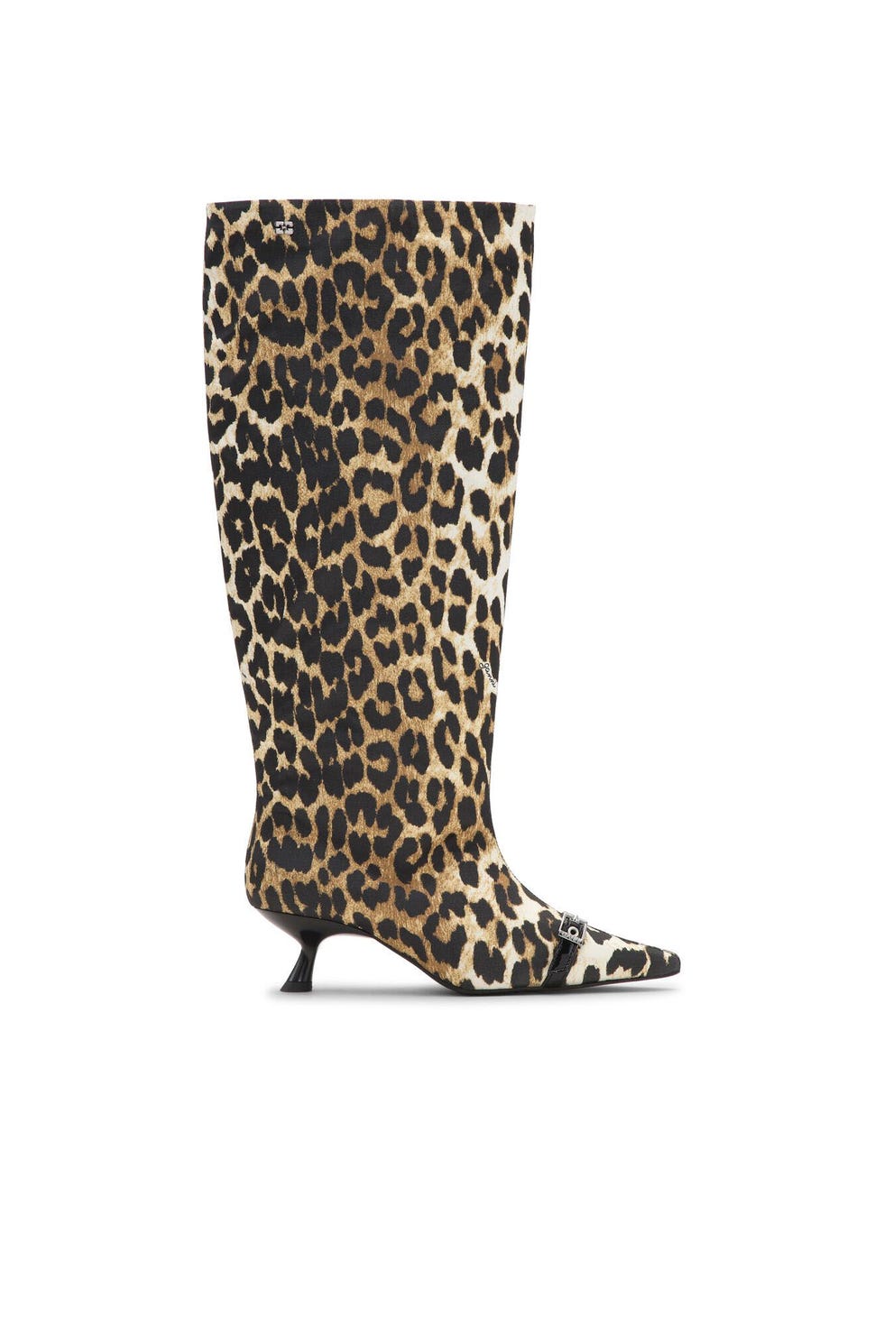 Leopard Eyelets Slouchy High Shaft Boots