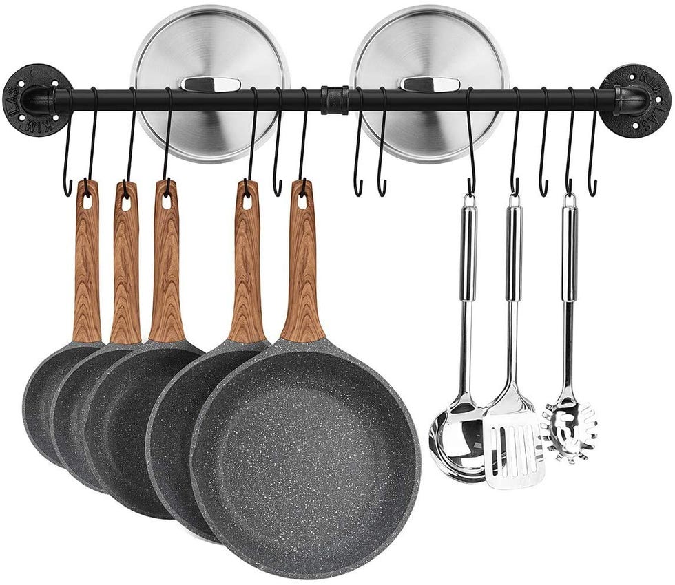 Estante para organizar sartenes y utensilios de cocina