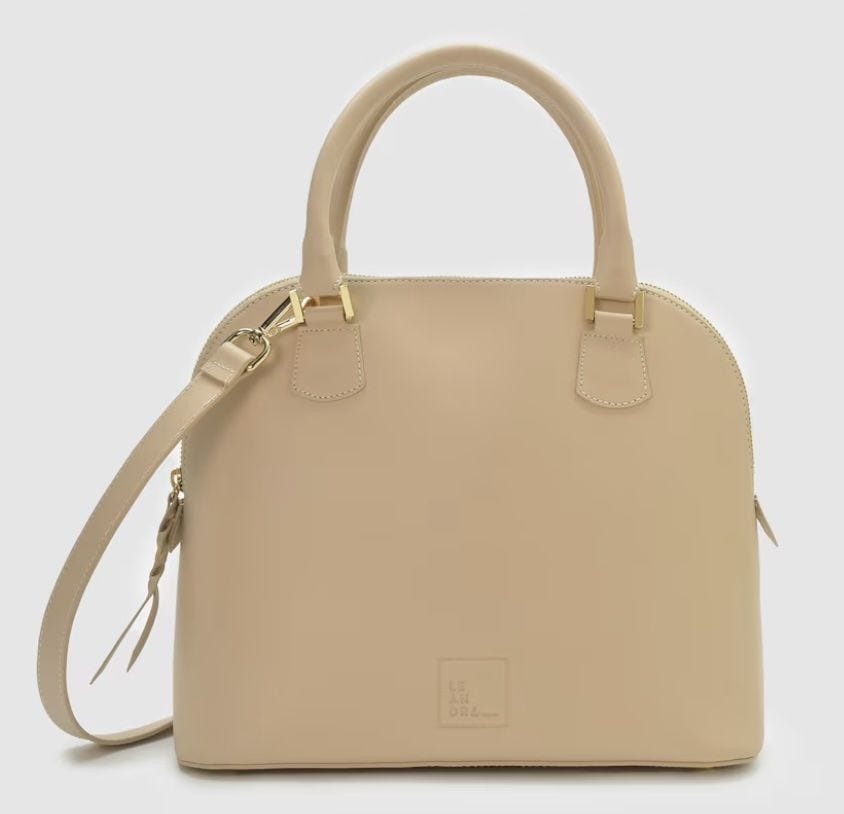 Bolso de mano en piel