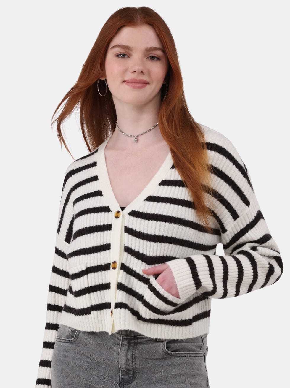 Ribbed Cardigan Sweater