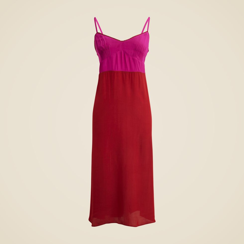 Araks X J.Crew Midi Slip Dress in Crepe de Chine