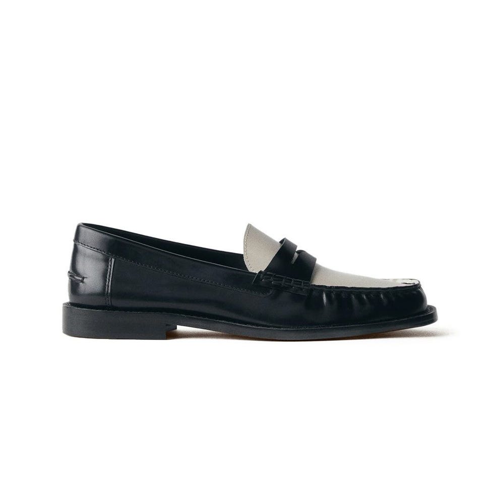 Two-Tone Leather Loafers