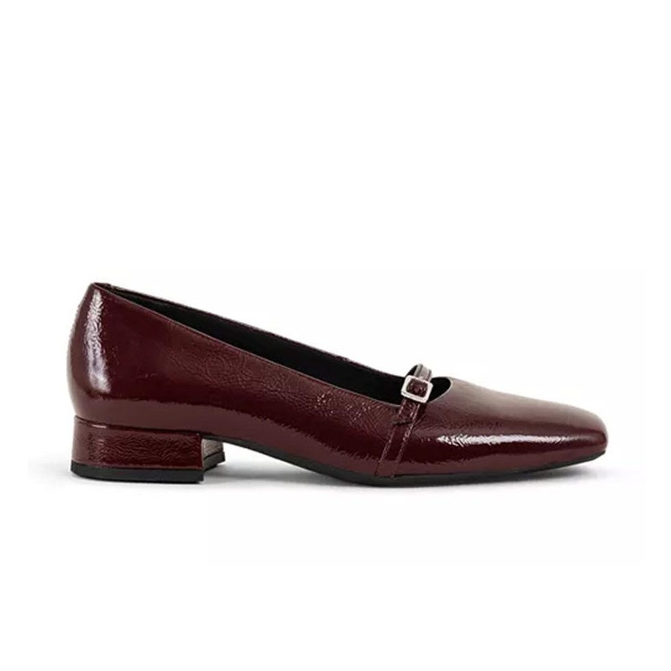 Debbi Square Toe Buckle Detail Flats