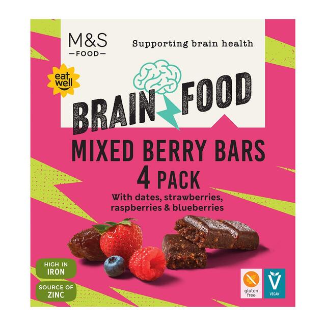 Brain Food Mixed Berry Bar 4 Pack