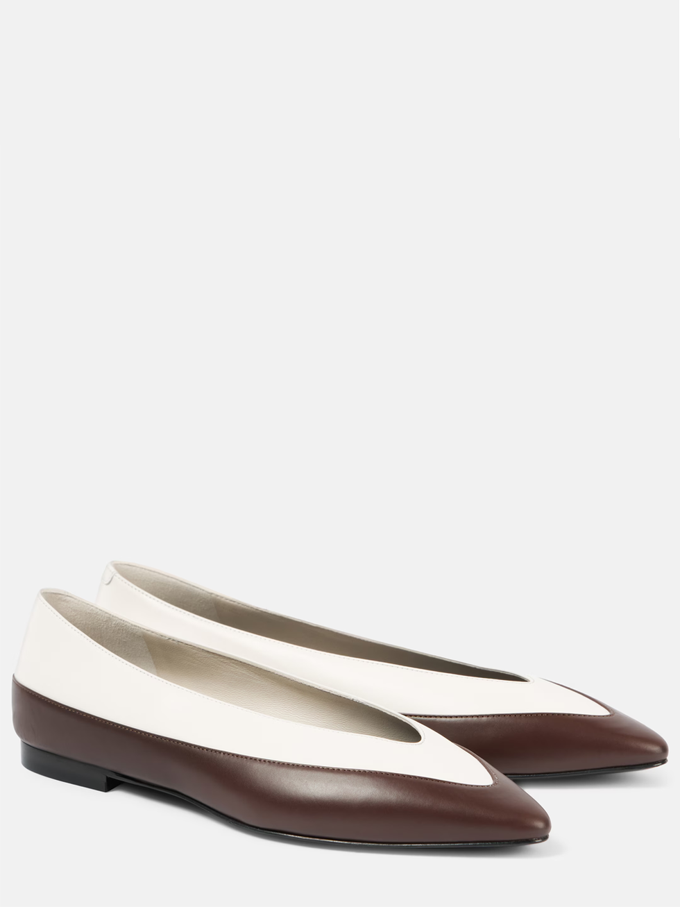 Leather ballet flats