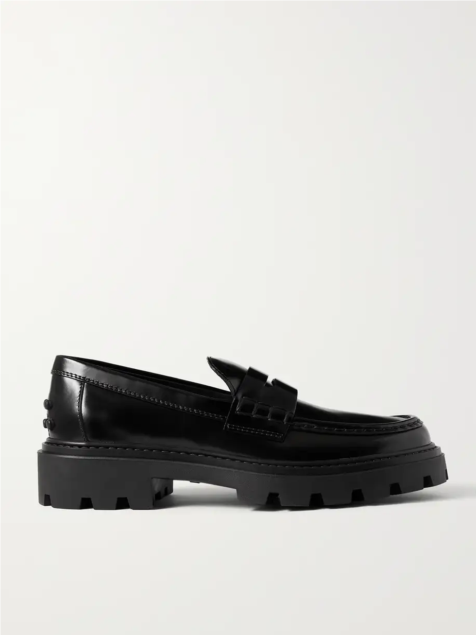 Gomma Pesante glossed-leather loafers