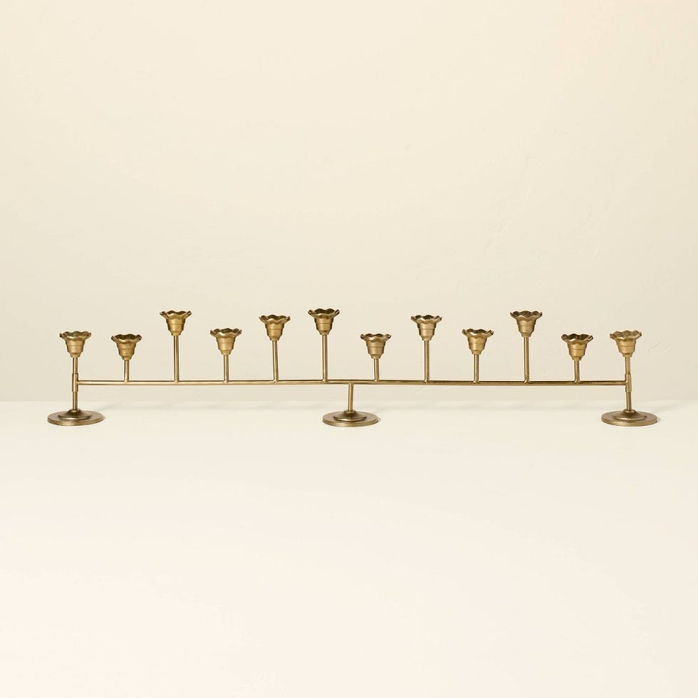 Scalloped Brass Taper Candelabra 