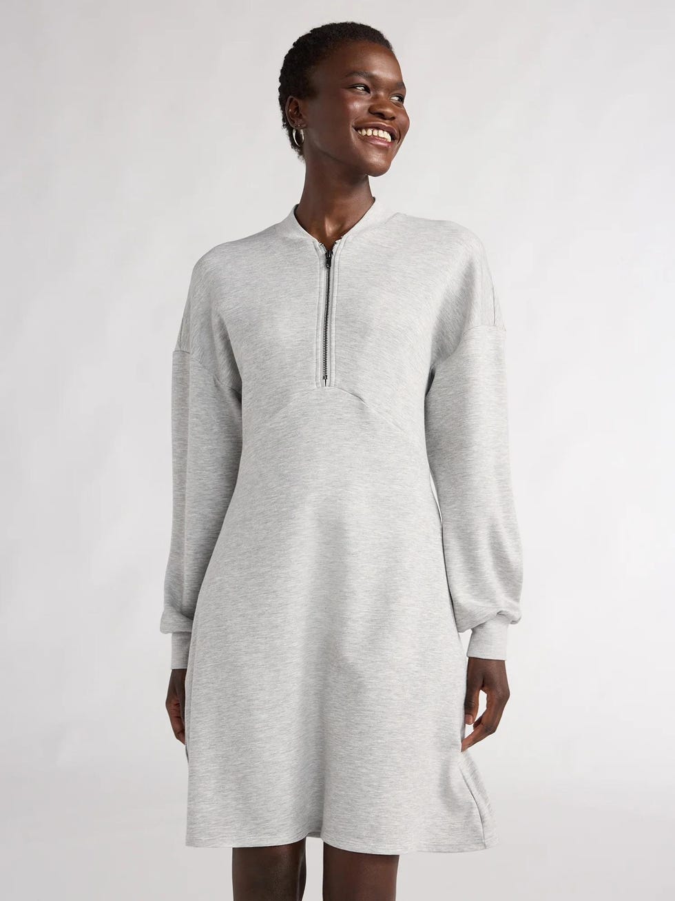 Ultimate ScubaKnit Zip Front Mini Dress