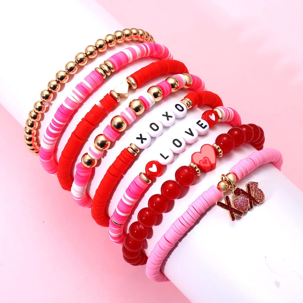 Valentine's Day Heishi Bracelets