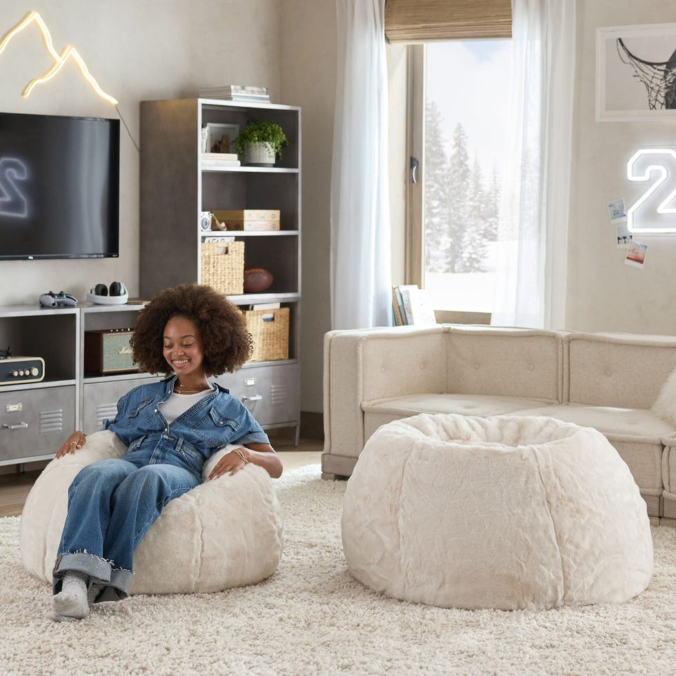 Faux Fur Bean Bag Chair