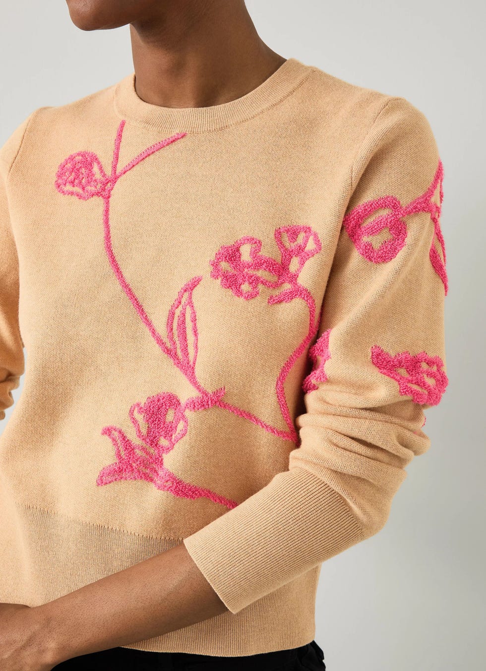 Henrietta Camel & Bright Pink LENZING™ ECOVERO™ Jumper