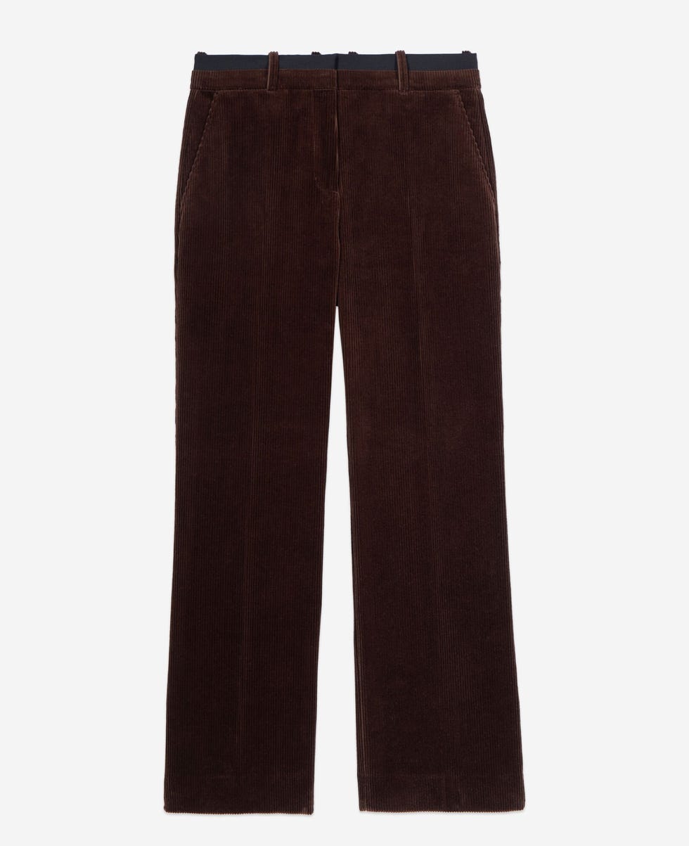 Brown Corduroy Tailored Pants