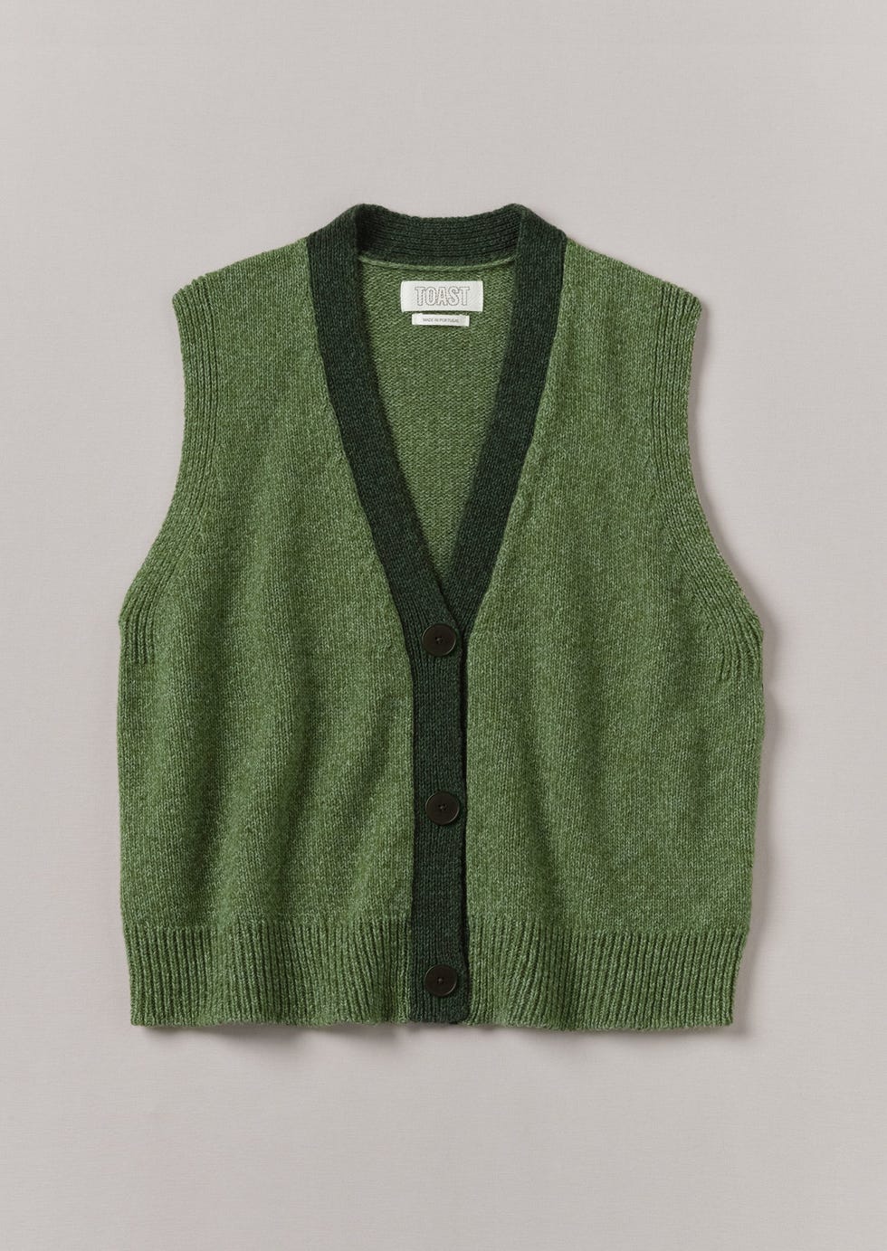 V-Neck Marled Wool Cotton Tank