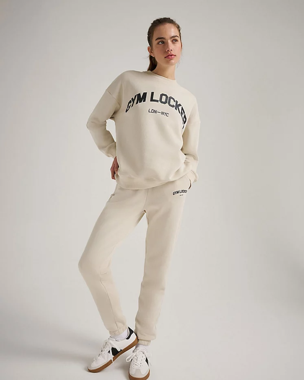 Jersey Slogan Sweatshirt and Joggers Co-ord