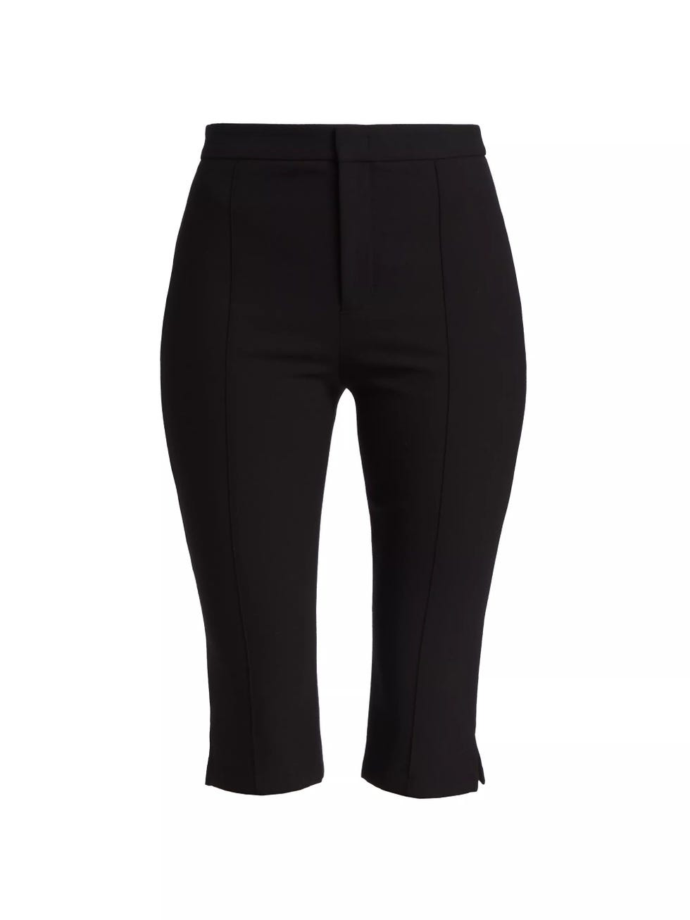 Crepe Pintuck Slim-Fit Capri Pants