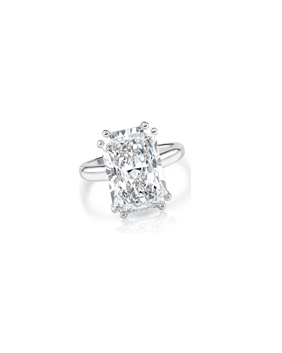 Certified 4.00Ct Radiant Cut Diamond Engagement Ring Gold Lab Grown in 14K White Gold