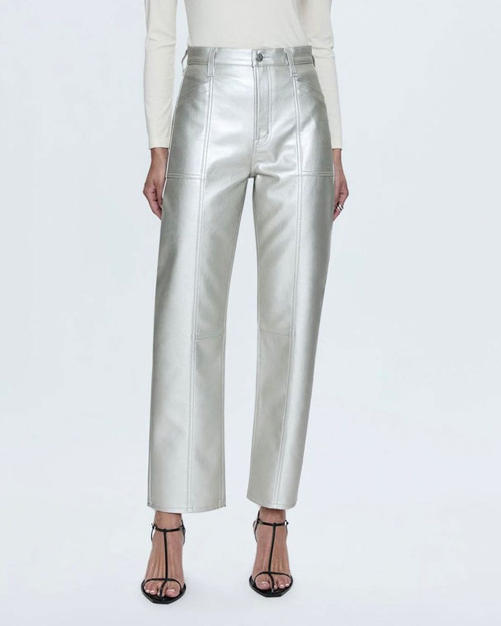 Taylor Barrel Leg Faux Leather Pants