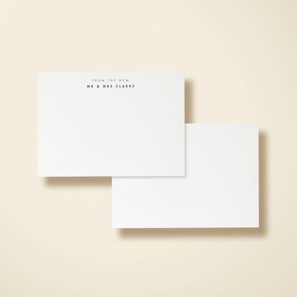 "From the new Mr & Mrs" Notecard Set