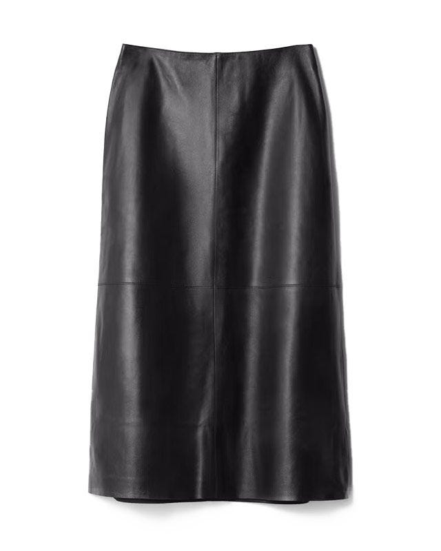 Leather Midi Skirt