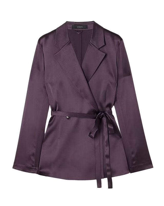 Joubert Silk-Satin Blazer