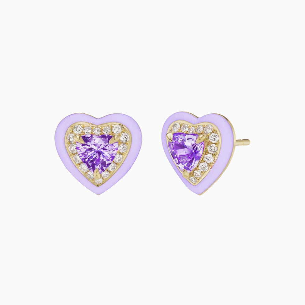 Enamel Heart Studs - L.A. Fire Relief