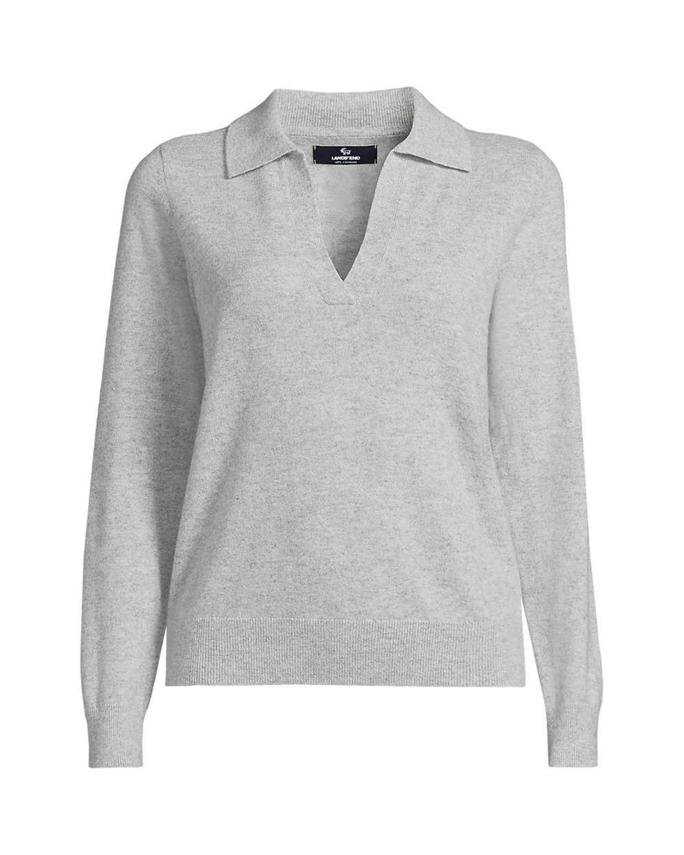 Cashmere Johnny Collar Sweater