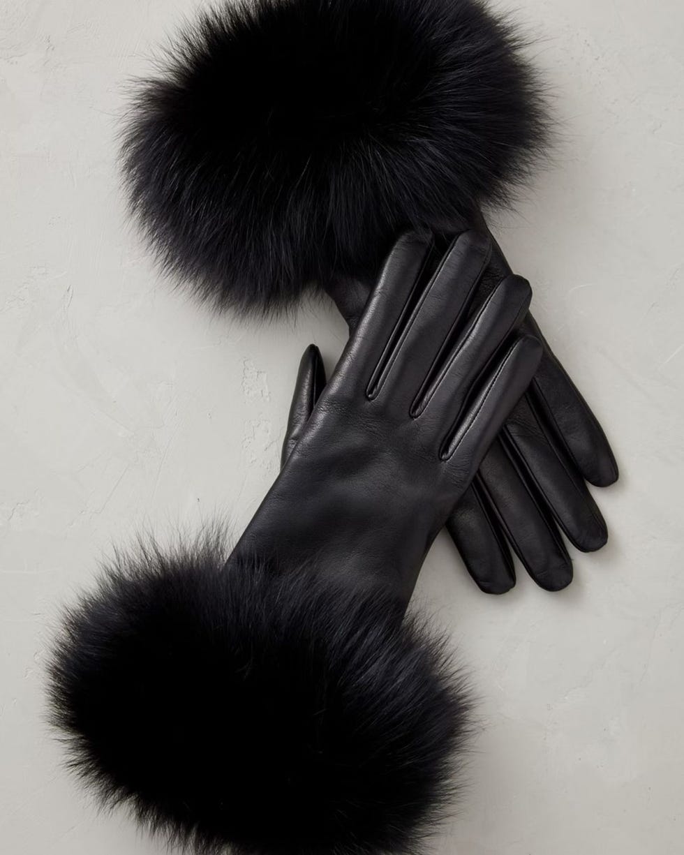 Bellis Cashmere-Lined Leather Gloves