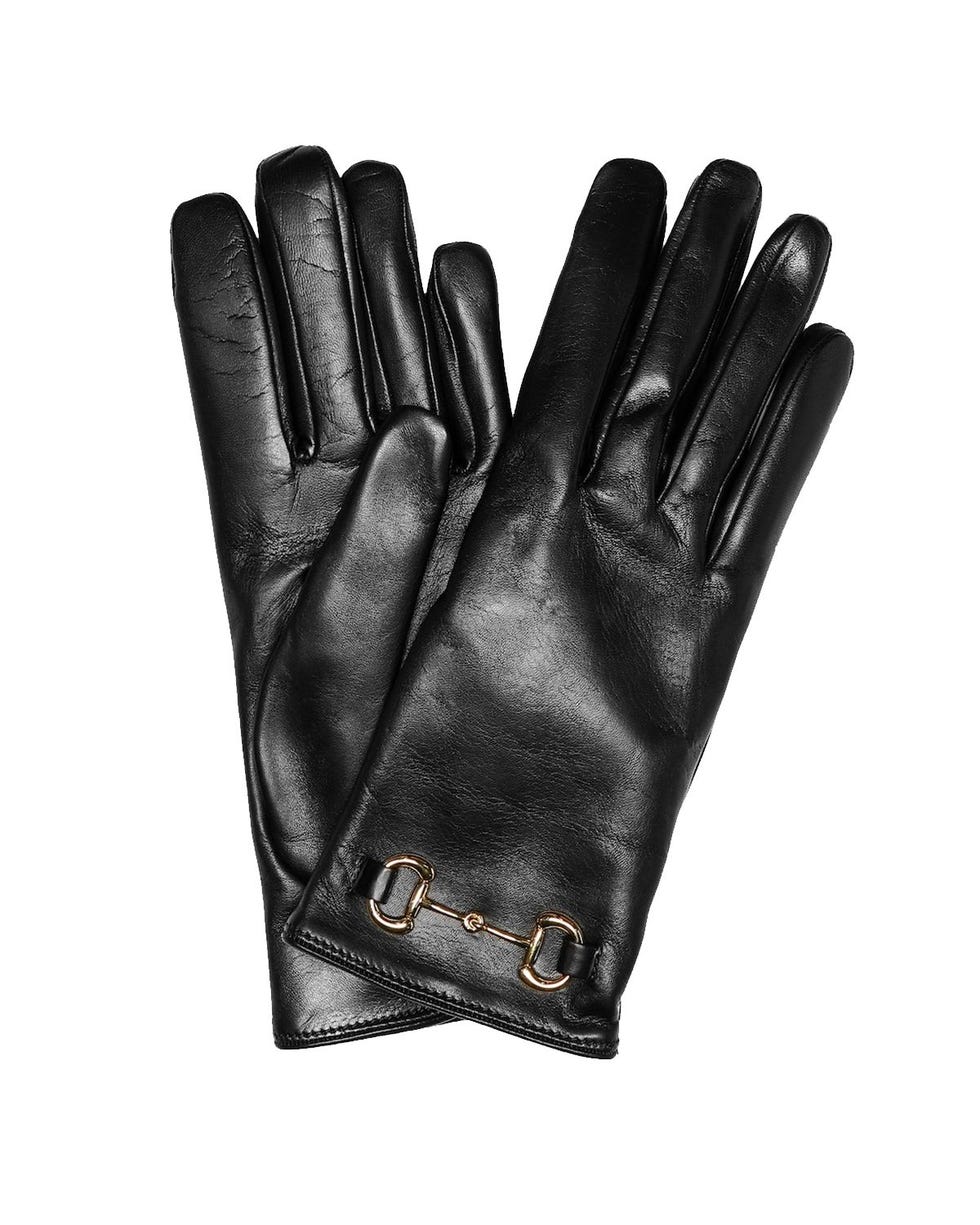 Horsebit leather gloves