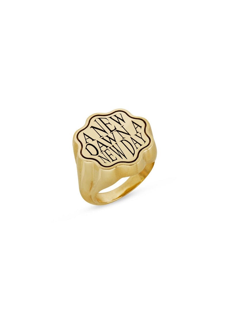 Optimism Talisman Yellow Gold Signet Ring