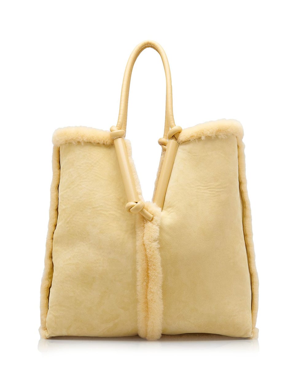 Reversible Oversized Shearling Tote Bag