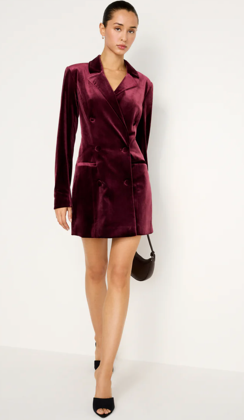 Velvet Blazer Mini Dress