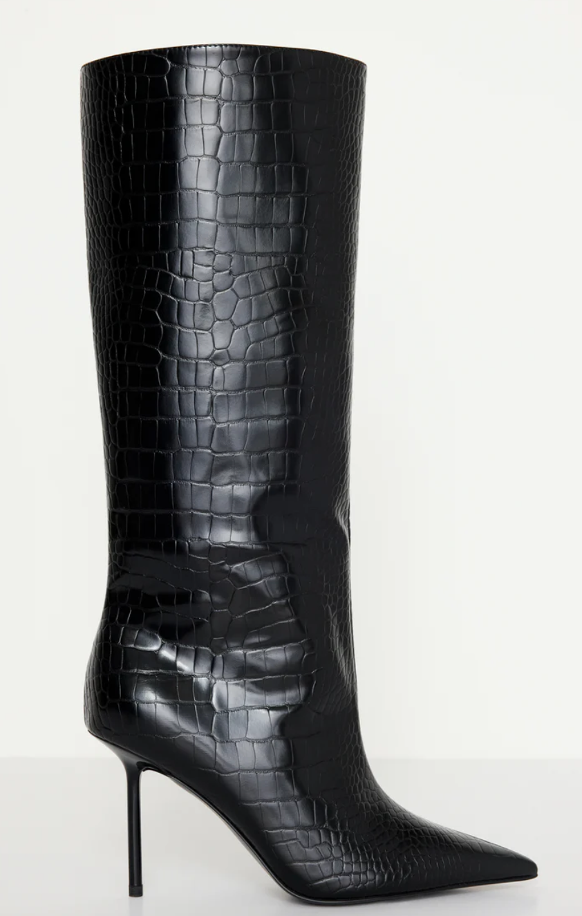 Knee High Crocodile Boot