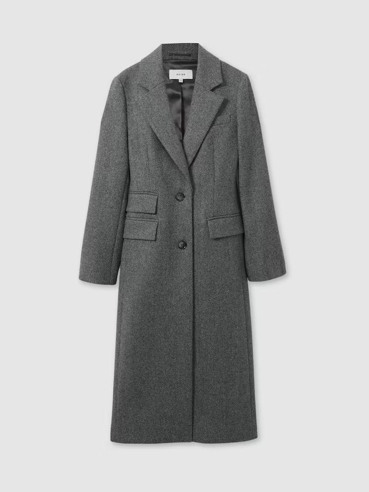 Wool-Blend Longline Coat