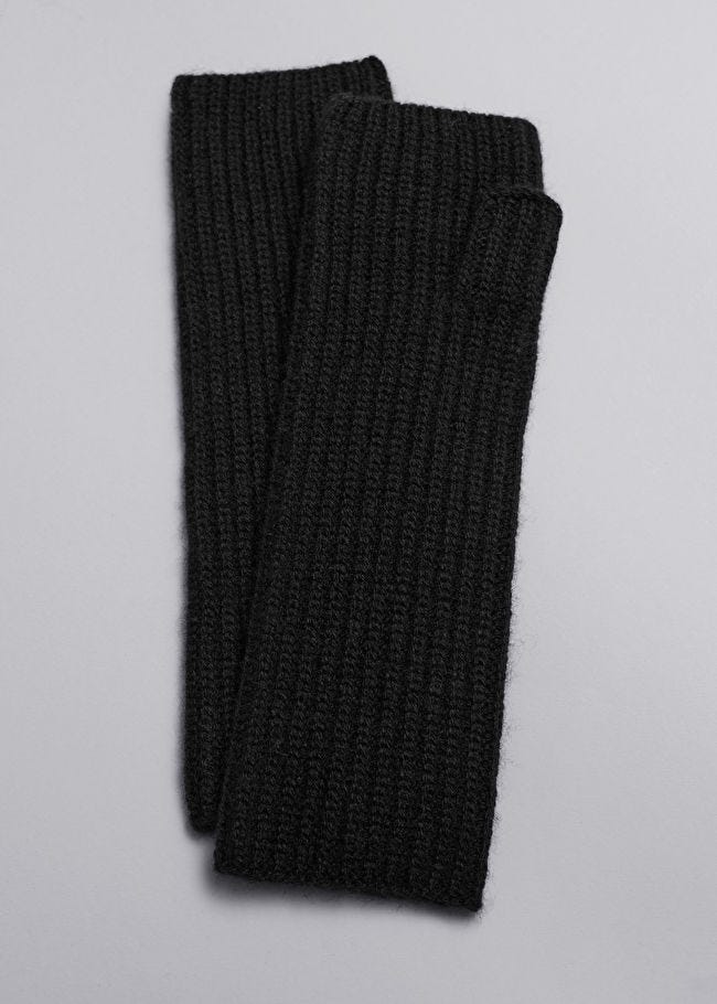 Cashmere-Blend Fingerless Gloves
