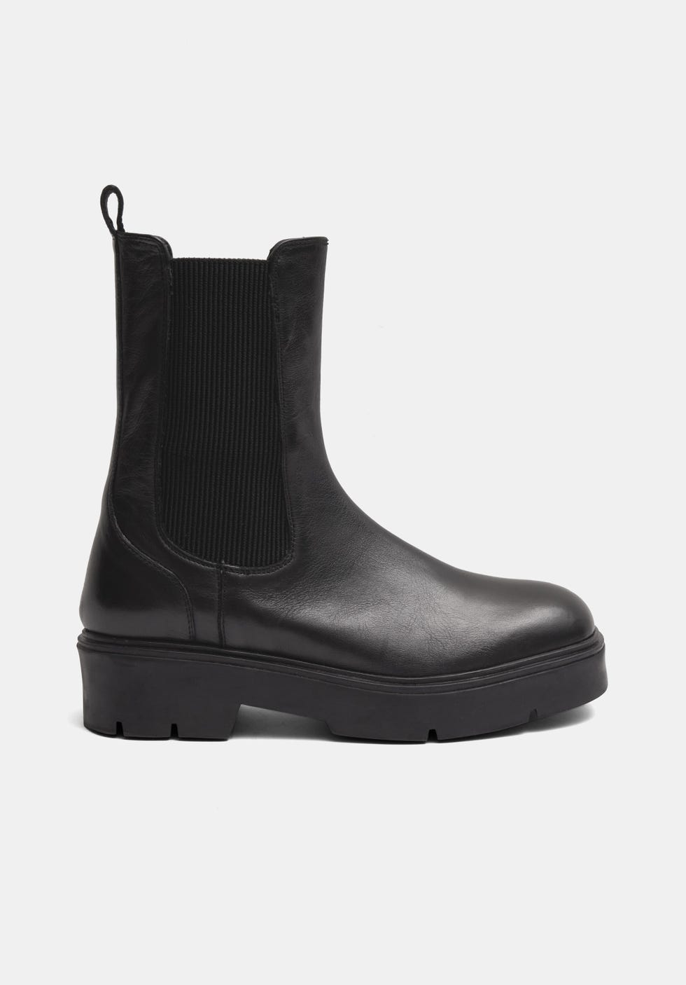 Chunky Leather Chelsea Boots