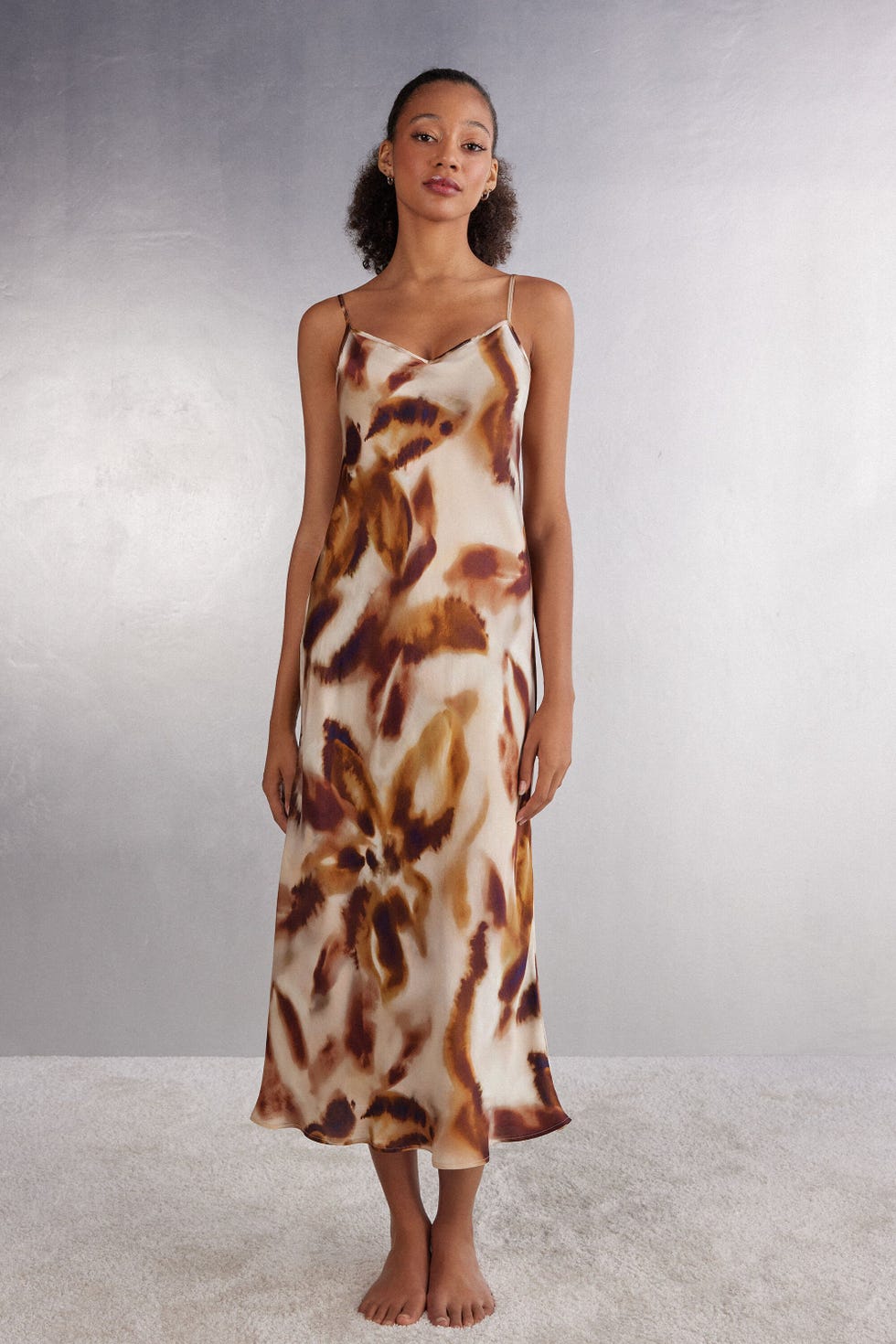 Sun Goes Down Long Viscose Satin Slip